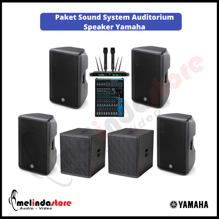 Paket Auditorium Speaker Yamaha DBR15 - 4 Speaker Dan Subwoofer